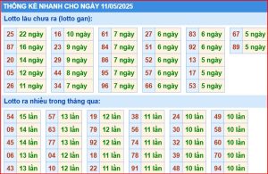 Dự đoán xsmb thống kê nhanh lô gan ngày 11-5-2025